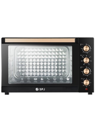 SPJ Electric Oven, 80L Oven, 2400W With 7 Power Levels, 70-250 °C Adjustable Temp.,120 Minutes Timer, 360° Motorised Rotisserie, Inner Lamp, Easy to Use, Color - Brown, EOW-BR80L01 - pzsku/Z0868446DDF33B08F8372Z/45/_/1711608055/1d13e5ef-4315-475d-8639-3eb931b03083