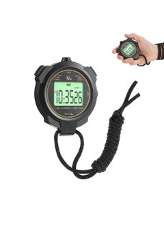 Electronic Digital Sport Stopwatch Timer, Luminous Stopwatch, Large Display with Date Time and Alarm Function, Shockproof Waterproof Switchable Stopwatch with Lanyard for Coach Referee