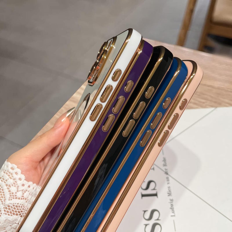 OOK Magnatic Case for iPhone 16 Pro Case [Compatible with MagSafe] Full Camera Lens Protector Gold Electroplate Edge Soft TPU Shockproof Protective Phone Case for Women Men 6.3 Inch - Black - Image 5