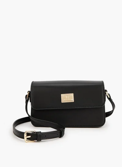 فلورا بيلا من شو إكسبرس Textured Crossbody Bag with Button Closure