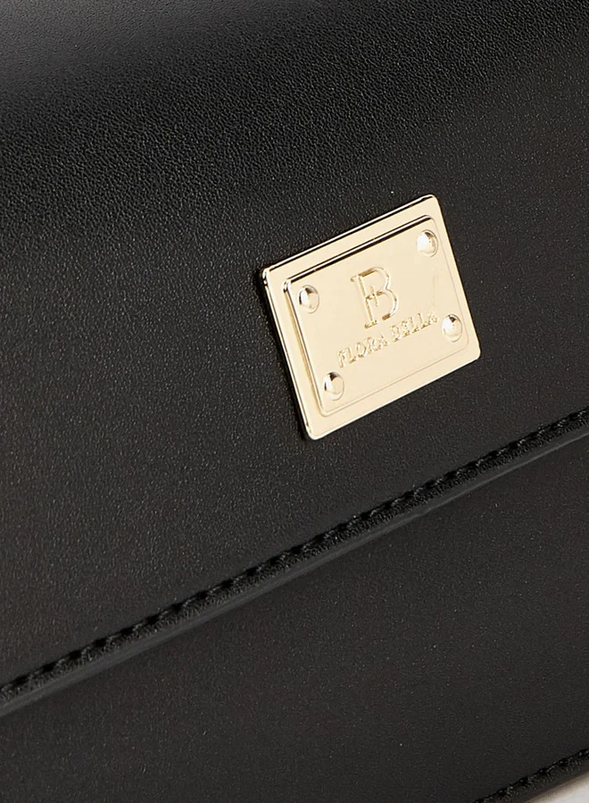Flora Bella By Shoexpress Textured Crossbody Bag with Button Closure