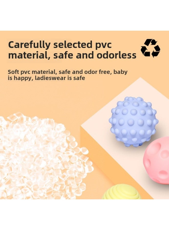 Loquat Puzzle Soft Rubber Hand Grab Ball Baby Toy Massage Touch Touch Touch Sense Grab Hand Grab Ball Manhattan Ball Wholesale-Color:A Set Of 6-】 - Image 4