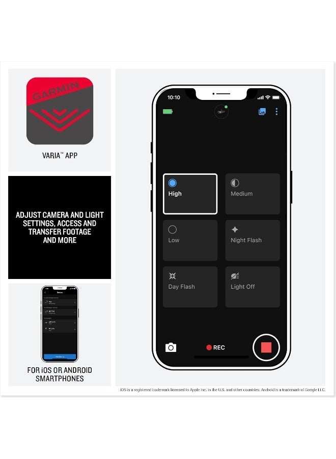 GARMIN Varia Vue Cycling Headlight And 4K Camera, Light Intensity Up To 600 Lumens - Image 5