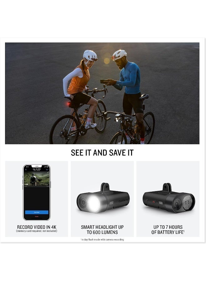 GARMIN Varia Vue Cycling Headlight And 4K Camera, Light Intensity Up To 600 Lumens - Image 2