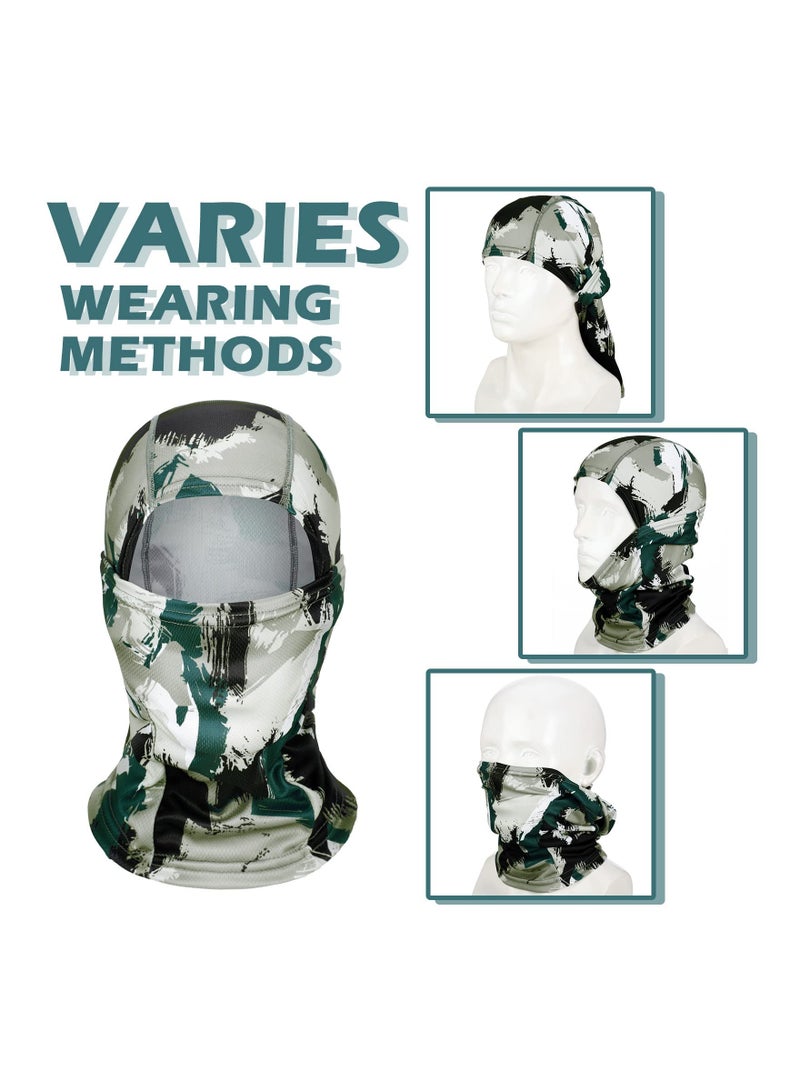 SOLARAE Balaclava Face Mask, 3 Pieces Sun Protection Camo Ski Mask Breathable Full Face Covering for Men Women Outdoor Motorcycle Cycling Running Riding - Image 5