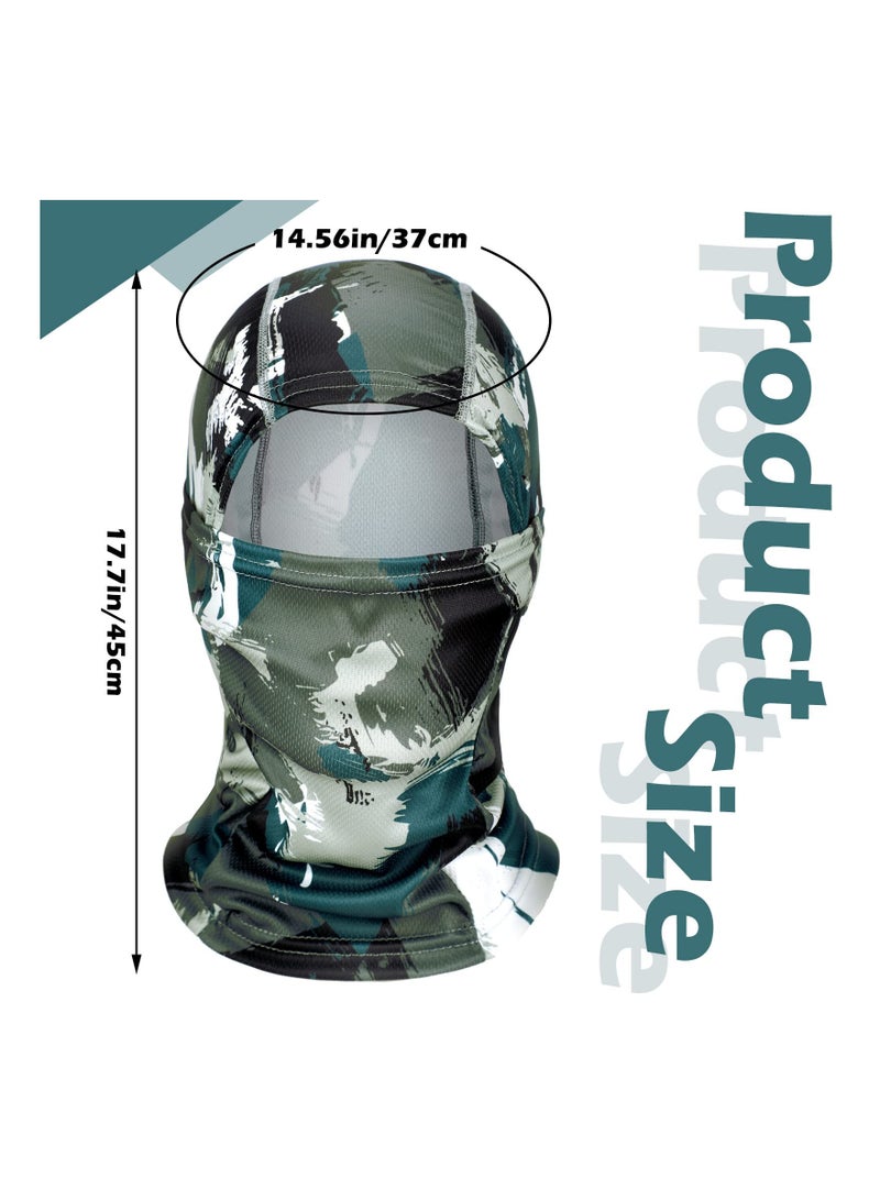SOLARAE Balaclava Face Mask, 3 Pieces Sun Protection Camo Ski Mask Breathable Full Face Covering for Men Women Outdoor Motorcycle Cycling Running Riding - Image 2