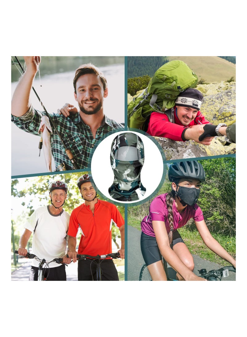 SOLARAE Balaclava Face Mask, 3 Pieces Sun Protection Camo Ski Mask Breathable Full Face Covering for Men Women Outdoor Motorcycle Cycling Running Riding - Image 4