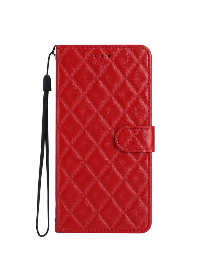 اس-توب جراب هاتف من الجلد بتصميم شبكي معيني لهاتف iPhone 16 Pro Max - Image 2