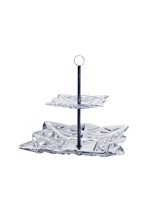 Bohemia Jihlava Pyramida Two layer Cake Stand 