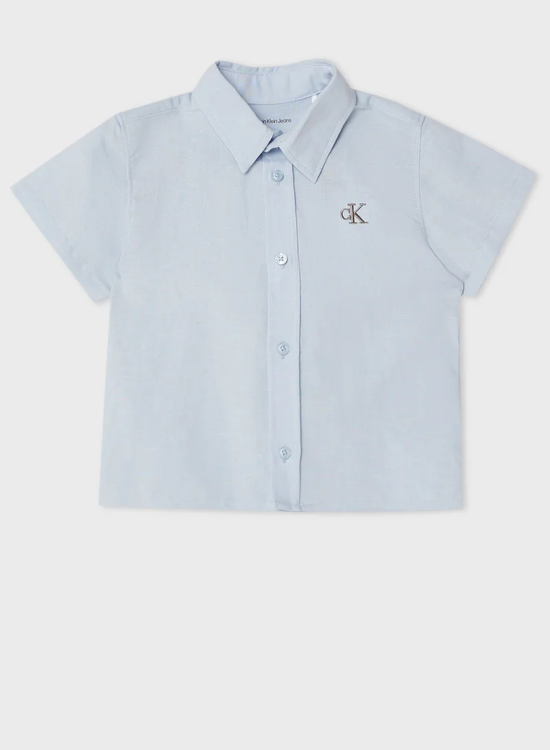 Calvin Klein Jeans Kids Soft Linen Shirt & Shorts Set