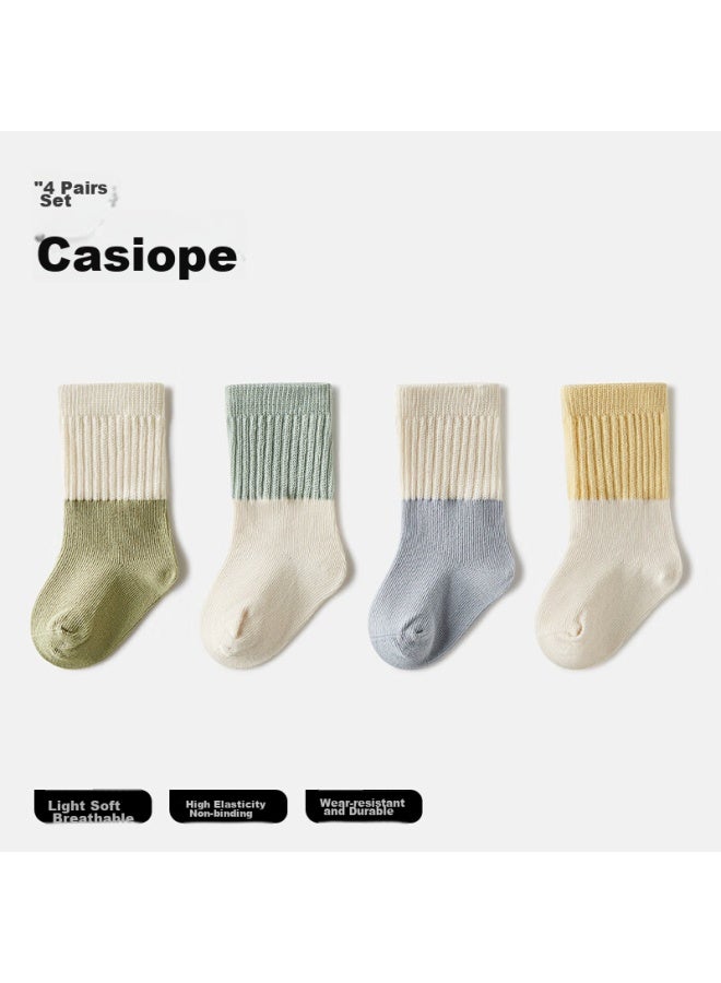 Beptides Beipesi Baby Socks For Spring And Autumn, Boys And Girls, 1-3 Years Old, Non-slip, High Elasticity, Comfortable Mid-calf Socks - Image 1