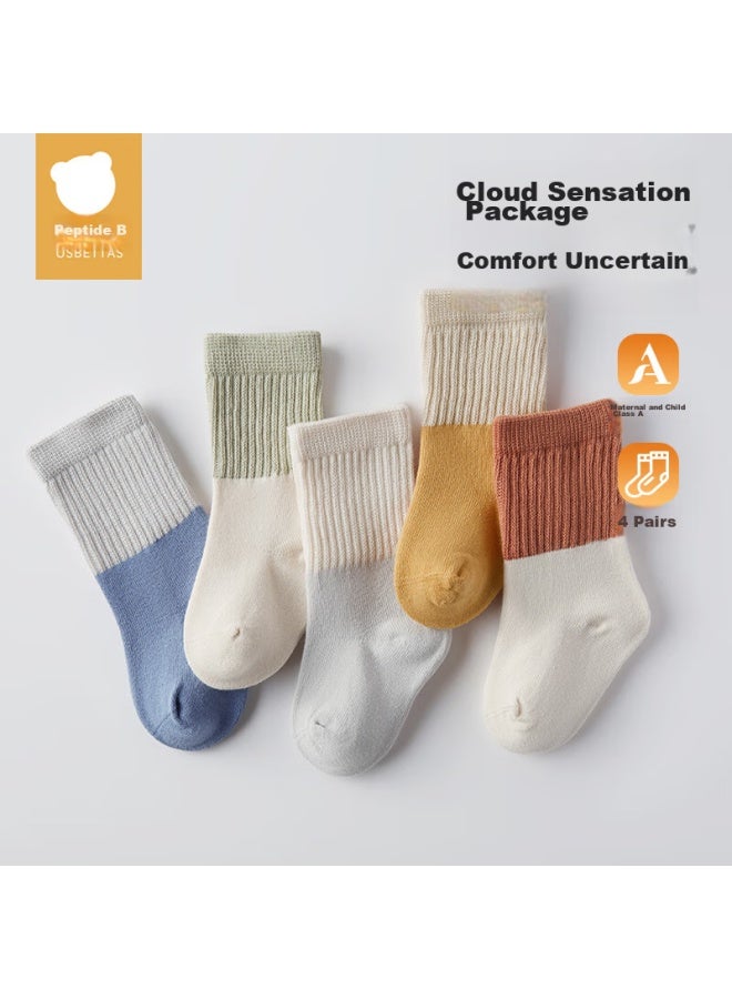 Beptides Beipesi Baby Socks For Spring And Autumn, Boys And Girls, 1-3 Years Old, Non-slip, High Elasticity, Comfortable Mid-calf Socks - Image 2
