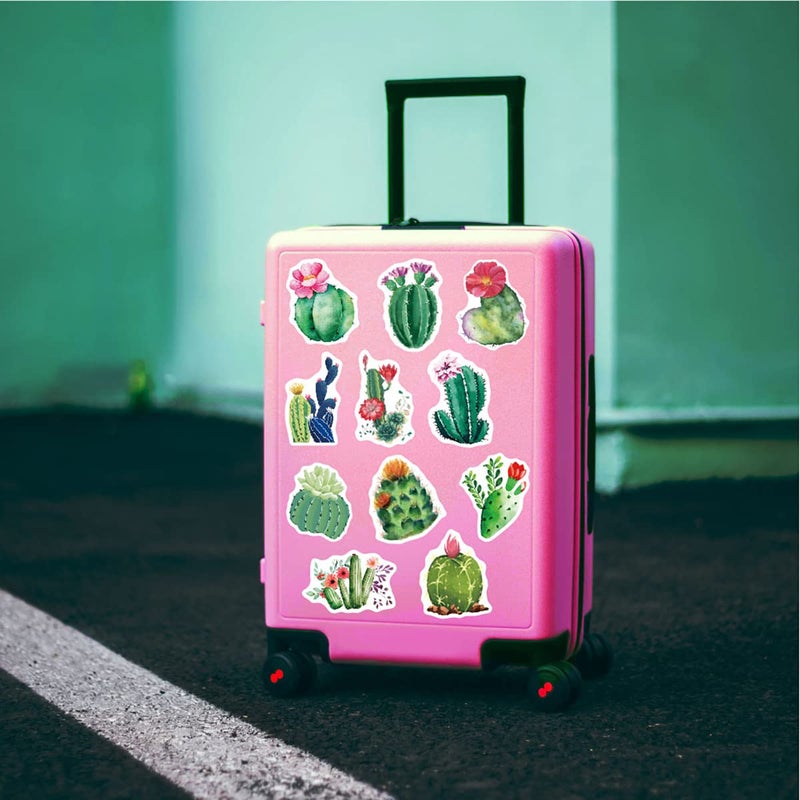 MAXLEAF 100PCS Vintage Green Plants Cactus Adhesive Stickers for Decoration Planner Phone Case Scrapbook Kids Helmets (Green Cactus) - Image 4