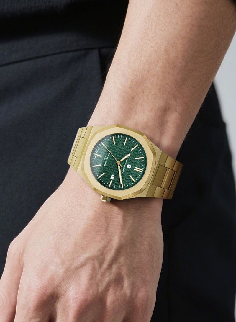 SAPPHERO Men's Watch Octagonal Stainless Steel 30M Waterproof Luminous Wristwatch Luxury Analog Quartz Watch for Men with Date Elegant Mens SO2110P - Image 5