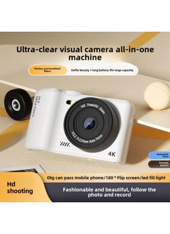 Generic Micro Single 6400W Ultra High Definition Digital Camera 3.0 Inch Self-timer Flip Screen Student Campus Travel-Body Color:Micro-single White 8g Memory Card + Accessories  - Image 4
