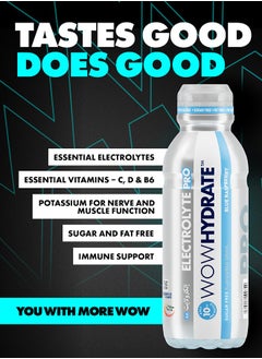 WOW Hydrate Electrolyte Pro And Vitamin Water Blue Raspberry 500 ML  - Image 2