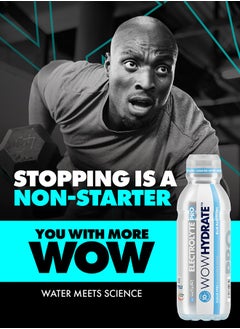WOW Hydrate Electrolyte Pro And Vitamin Water Blue Raspberry 500 ML  - Image 3