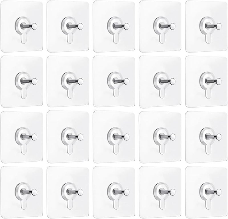 خطافات حائط سميكة قوية لاصقة 20 قطعة بدون ثقوب للإطار والملصق والصورة والساعة - Image 2