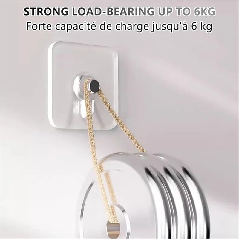 خطافات حائط سميكة قوية لاصقة 20 قطعة بدون ثقوب للإطار والملصق والصورة والساعة - Image 4