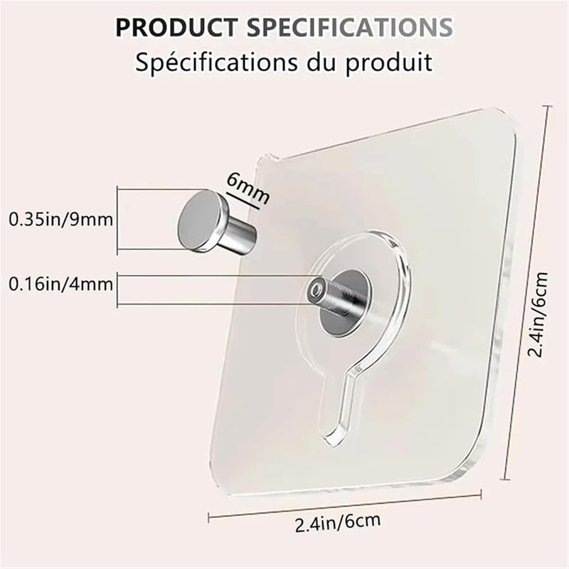 خطافات حائط سميكة قوية لاصقة 20 قطعة بدون ثقوب للإطار والملصق والصورة والساعة - Image 3