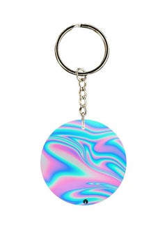 Abstract Printed Plastic Keychain