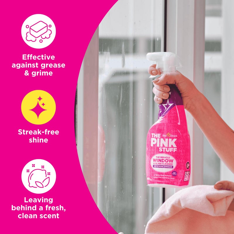 Stardrops The Pink Stuff Multi-Purpose Spray, Window & Glass Cleaner, and Bathroom Foam Spray Bundle â€“ All-in-One Home Cleaning Solution (3-Pack) - Image 4