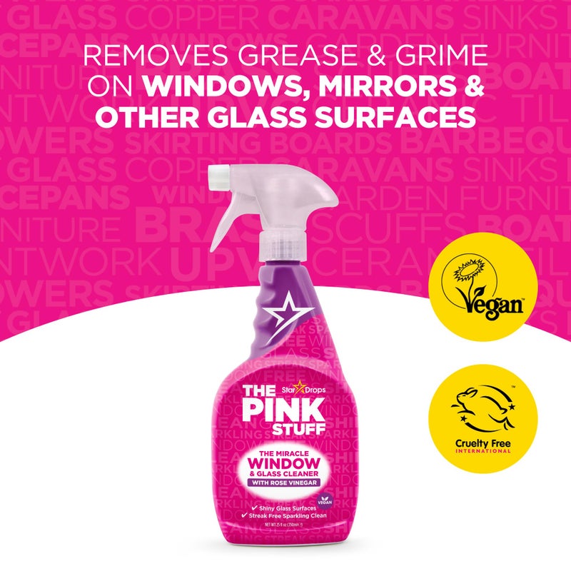 Stardrops The Pink Stuff Multi-Purpose Spray, Window & Glass Cleaner, and Bathroom Foam Spray Bundle â€“ All-in-One Home Cleaning Solution (3-Pack) - Image 3