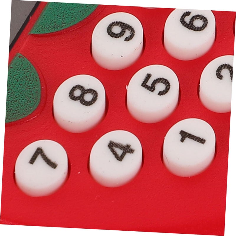 Strawberry Shape Mini Calculator Keychain 2 Pack Portable Electronic Student Cute Stationery - Image 4