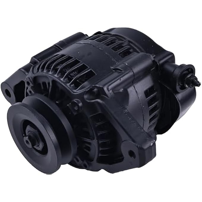 JZGRDN Mini Alternator ES1004BK Compatible with Style 90 AMP, 1-Wire, V-Belt, Black, 12 Volts Systems - Image 1
