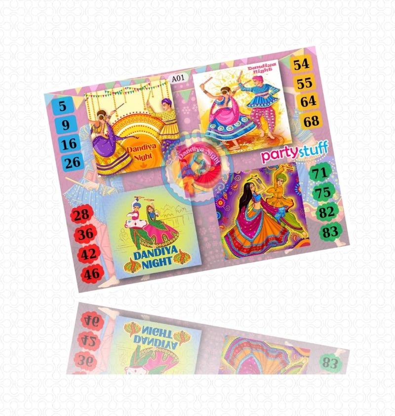 PartyStuff Tambola Housie - Dandiya Night kukuba (24 Piece) - Image 2