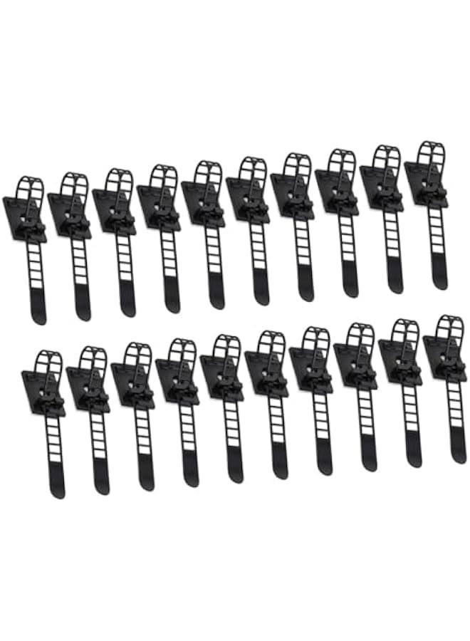 25 Pcs Wire Organizer Adjustable Cable Ties Adhesive Cable Clip Wire Clips Cord Holder Desk Cable Clips Electric Cord Organizers Cord Holder Keeper Finishing Line Abs Electric Wire - Image 1