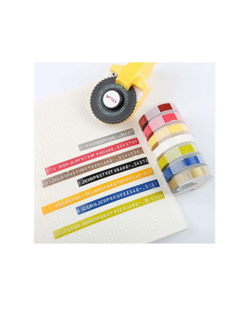 Compatible Embossing Label Tape 9mm x 3 Meter Replacement for DYMO Embossing Label Tape for Dymo Embossing Label Maker Organizer Office Mate Single Pack Yellow - Image 2