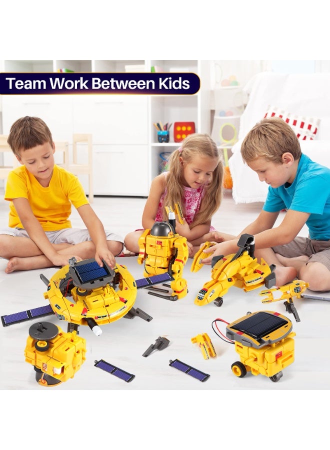 YelaJoy STEM Projects for Kids Age 8-12, Science Kits for Boys, Solar Robot Toys for 8+ Year Old Teen Boys Girls, 120Pcs Building Experiments Robots for Teenage Ages 8+, Yellow - Image 3