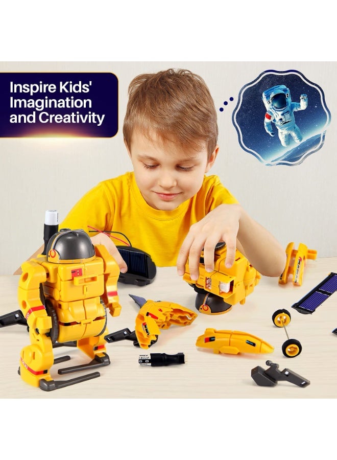YelaJoy STEM Projects for Kids Age 8-12, Science Kits for Boys, Solar Robot Toys for 8+ Year Old Teen Boys Girls, 120Pcs Building Experiments Robots for Teenage Ages 8+, Yellow - Image 4