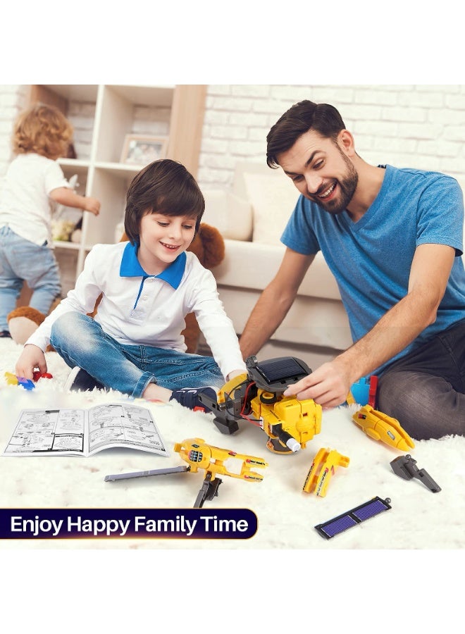 YelaJoy STEM Projects for Kids Age 8-12, Science Kits for Boys, Solar Robot Toys for 8+ Year Old Teen Boys Girls, 120Pcs Building Experiments Robots for Teenage Ages 8+, Yellow - Image 2