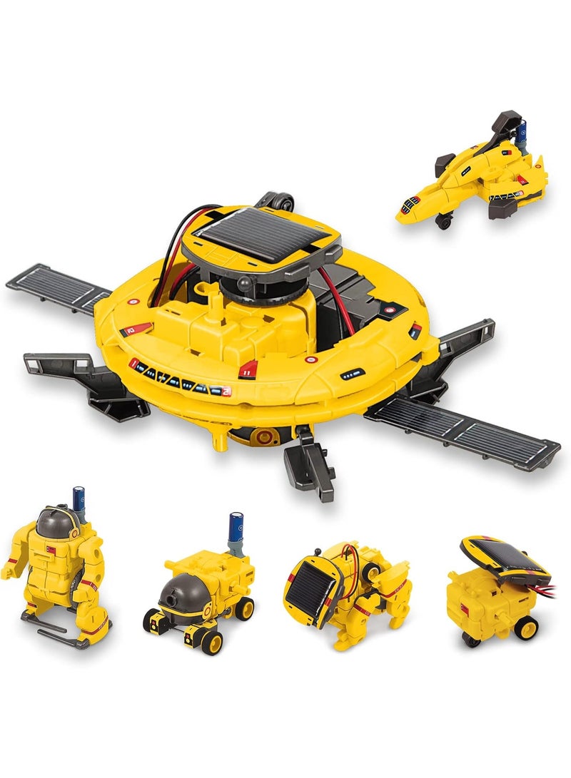 YelaJoy STEM Projects for Kids Age 8-12, Science Kits for Boys, Solar Robot Toys for 8+ Year Old Teen Boys Girls, 120Pcs Building Experiments Robots for Teenage Ages 8+, Yellow - Image 1