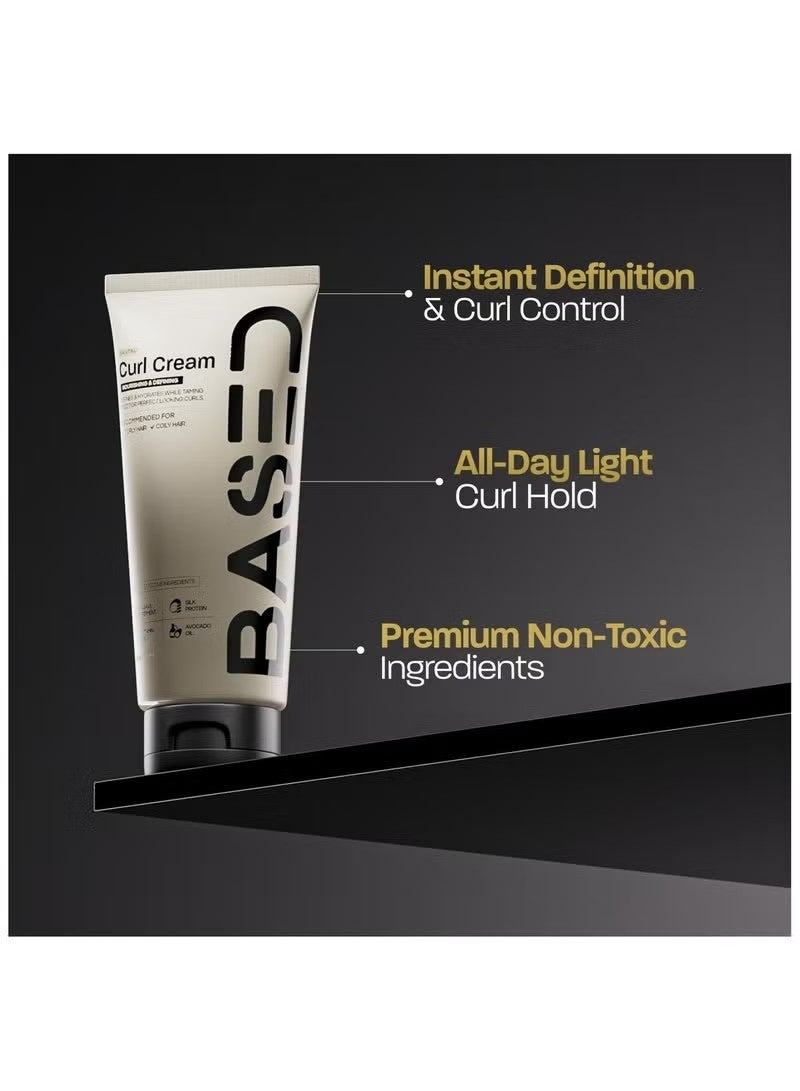 BASED BODYWORKS All-Natural Curl Crem: Defines Curls Controls Frizz Medium Fixing All Day Hydrates and Nourishes with Agave Silk Protein and Castor Oil - Image 3