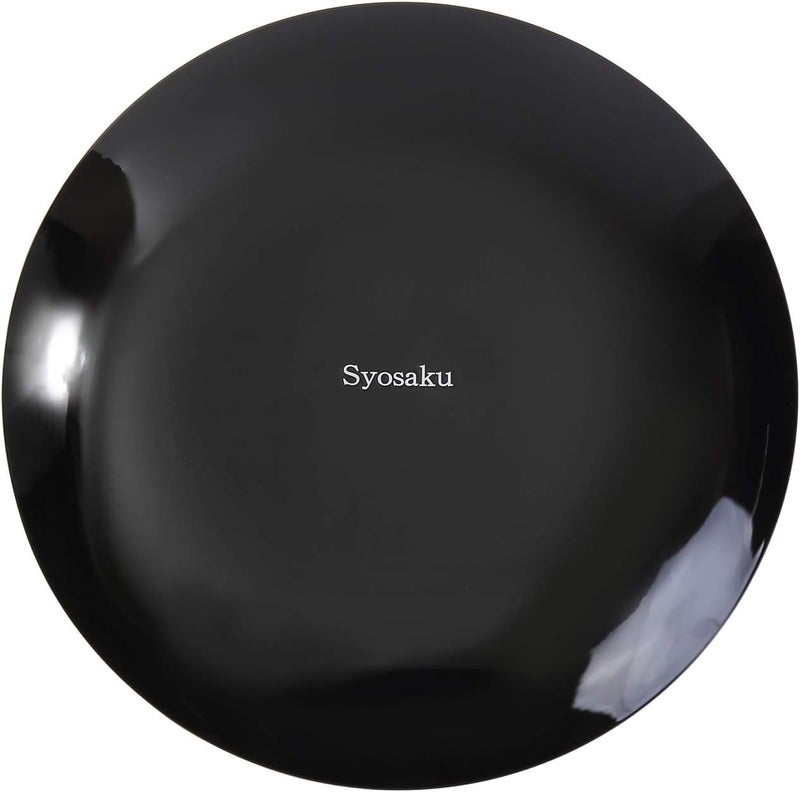 Syosaku Japanese Urushi Glass Flat Dinner Plate 11inch Vermilion with Gold Leaf Dishwasher Safe - Image 5