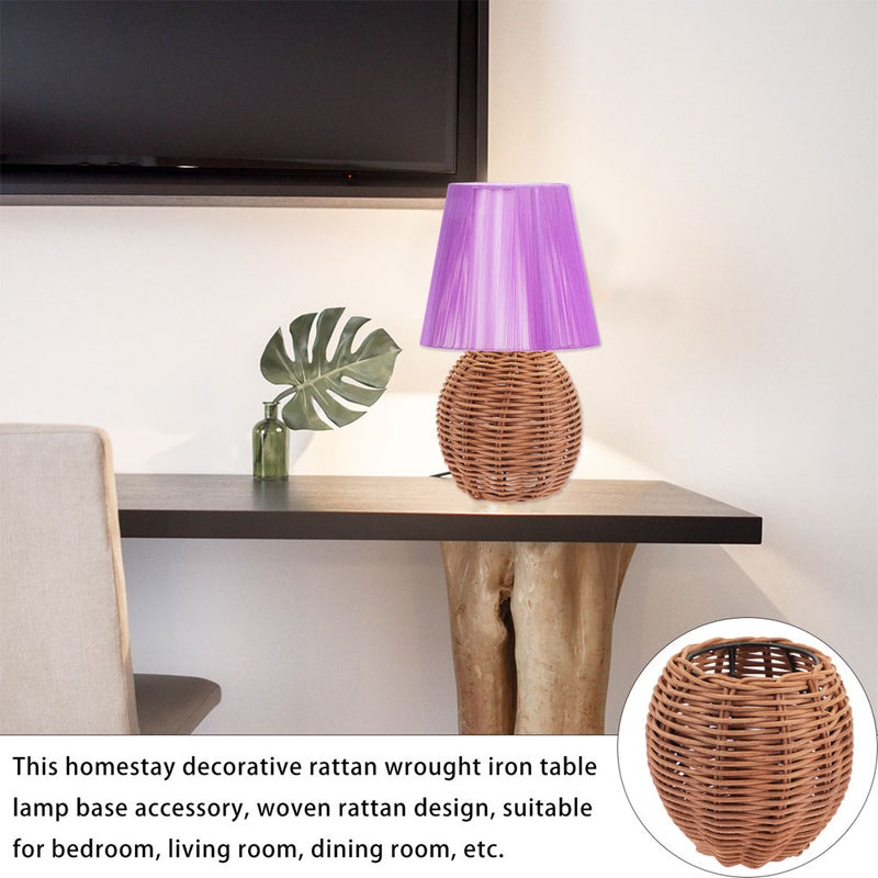 Japanese Style Rattan Hanging Lamp Shade Weave Light Shade Counter Lamp Base - Image 2