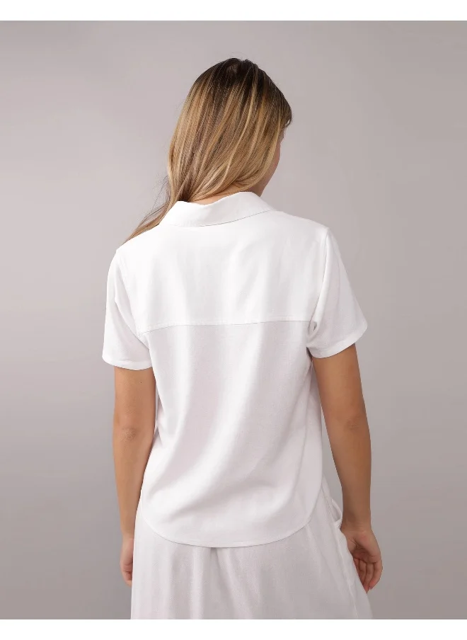 امريكان ايجل AE Short-Sleeve Button-Up Shirt