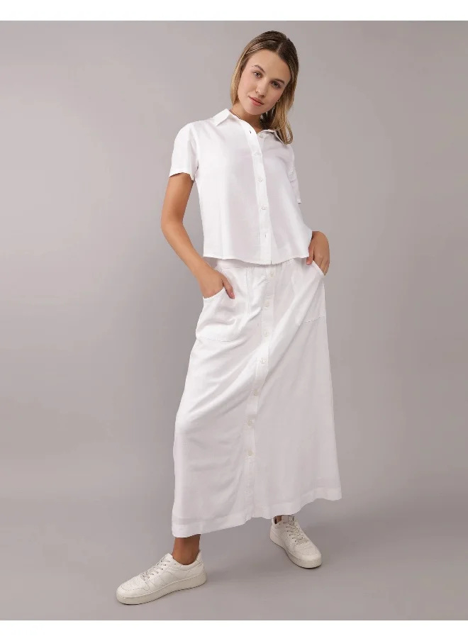 امريكان ايجل AE Short-Sleeve Button-Up Shirt