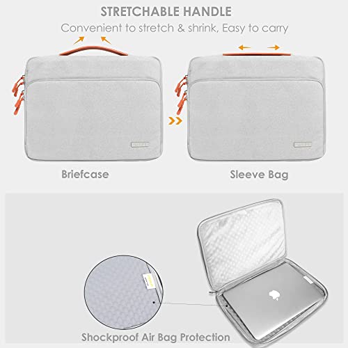 Probus Unisex Adult 360° Protective Canvas Bag Sleeve for 13, 13.3 Inch MacBook Air Pro/Laptop Hand Bag Carry Case -Silver - Image 5
