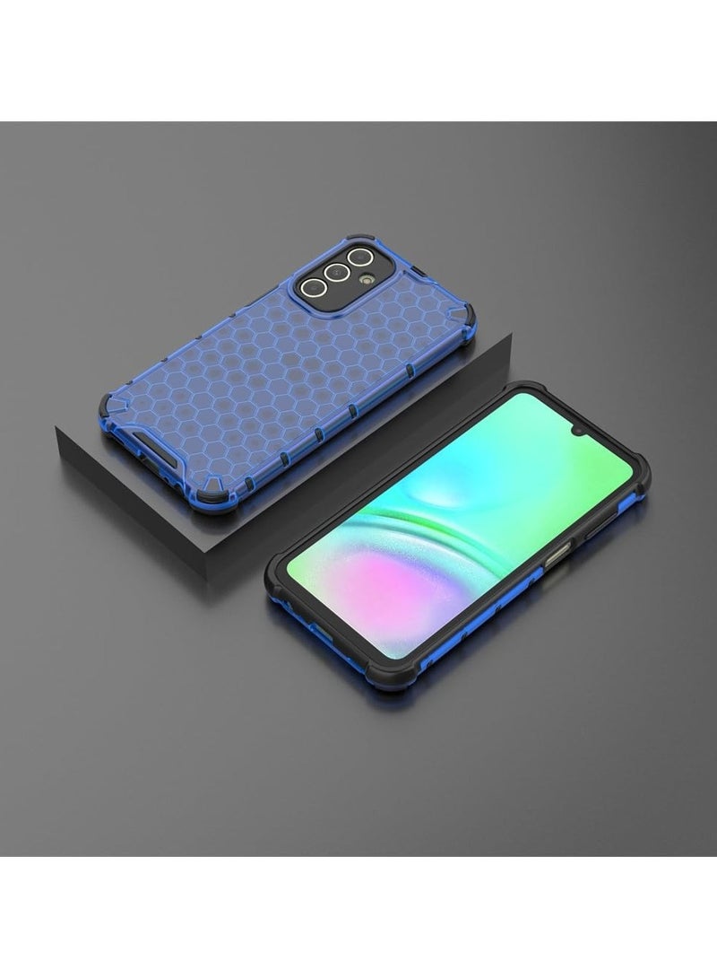 جراب حماية بتصميم خلية النحل، مقاوم للصدمات مع حماية للكاميرا متوافق مع  Samsung Galaxy A15  (ازرق) - Image 2