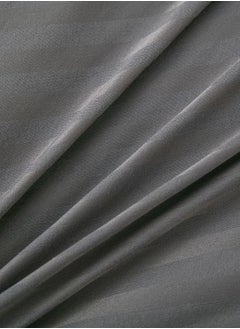 LUNA Home Fitted sheet with elastic corner 180*200+30cm with 2 pillow cases, bedsheet set 0f 3 piece king size, dark grey.  - Image 3