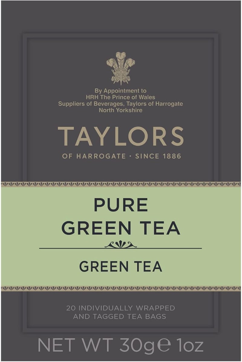 Taylors of Harrogate Pure Green Tea - 20 Individually Wrapped Teabags - Image 2