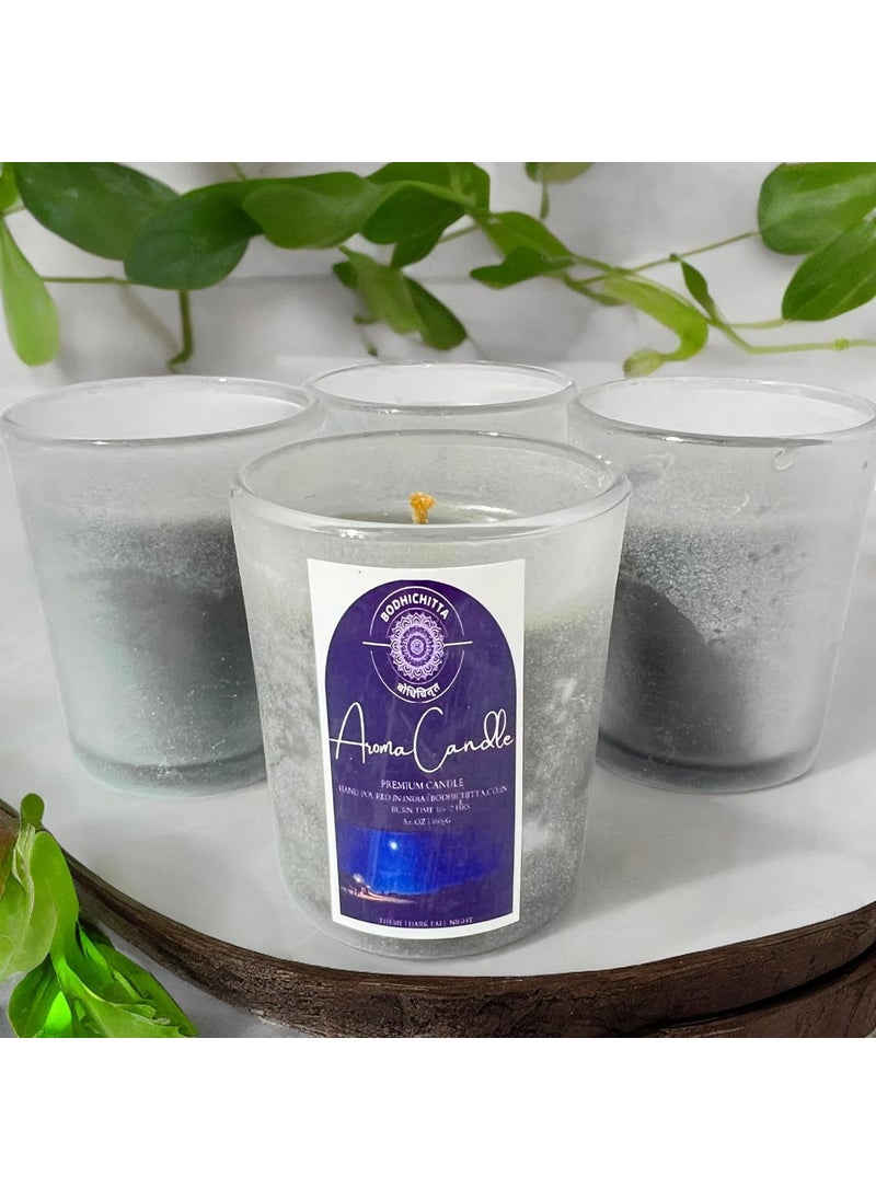 BODHICHITTA Bodhichitta Dark Fall Night Scented CandlesOrganic Wax Candles 4x70gm Each Aromatic Fragrance Upto 12 Hours Best Gifts 