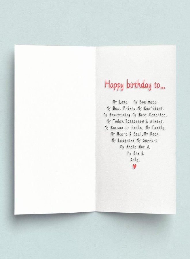 PICKKART Romantic Birthday Card for Love, Double-Sided with Heartfelt Message, Red Floral Design with Balloons - Image 2