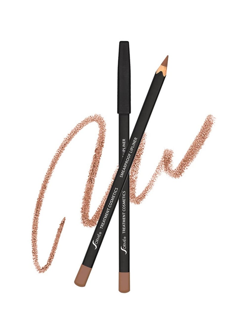 Sorme Cosmetics Smearproof Lipliner in Earth 0.06 oz | Smudgeproof Nude Lip Liner Pencil | High Definition Waterproof Lip Liners for Women | Hydrating Lip Pencil | Matte Lip Pencil Liner Makeup - Image 1