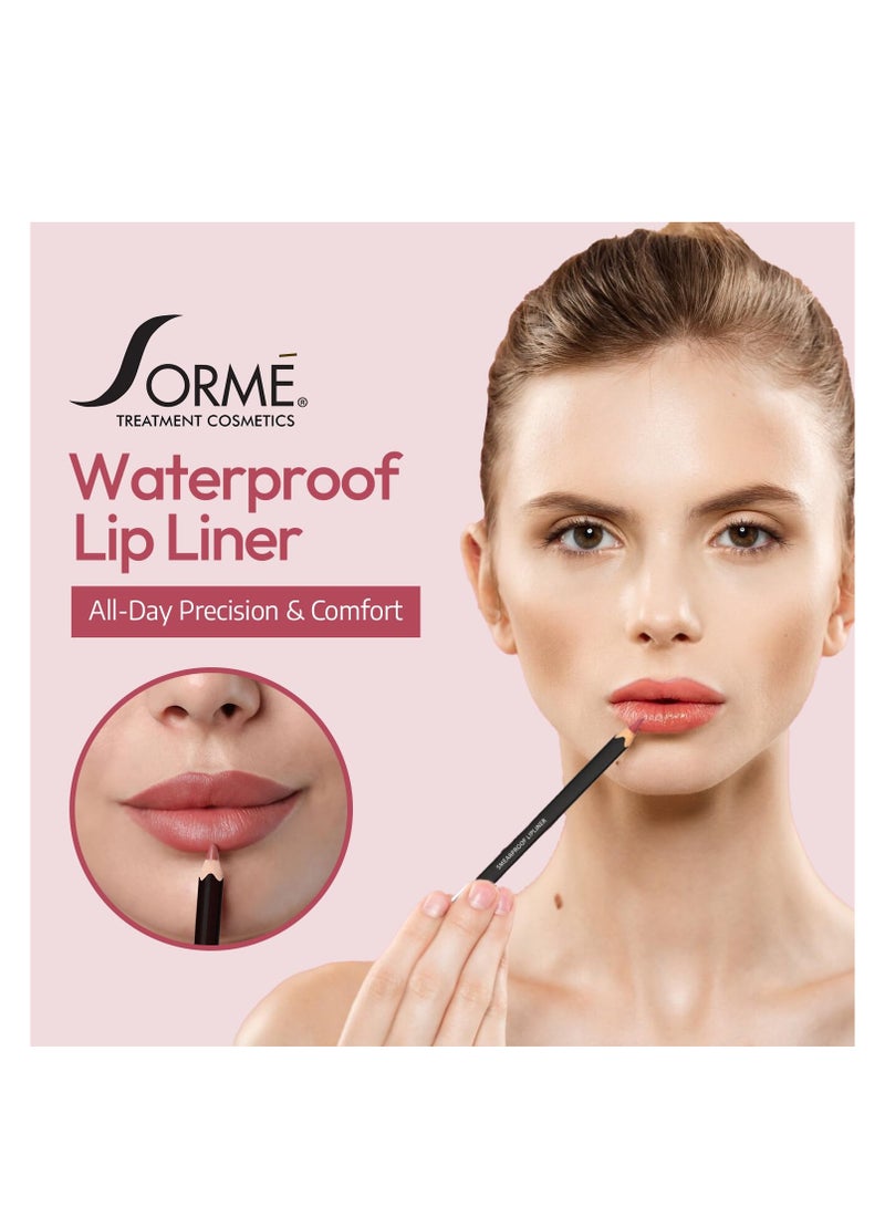 Sorme Cosmetics Smearproof Lipliner in Earth 0.06 oz | Smudgeproof Nude Lip Liner Pencil | High Definition Waterproof Lip Liners for Women | Hydrating Lip Pencil | Matte Lip Pencil Liner Makeup - Image 2