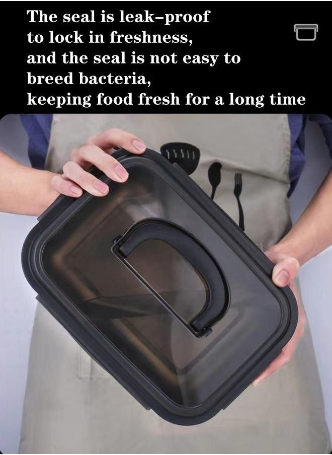 XiuWoo 304 Stainless Steel Crisper With Lid Sealed Lunch Box - 2800ML  - Image 3